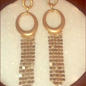 Gold drop waterfall earrings
